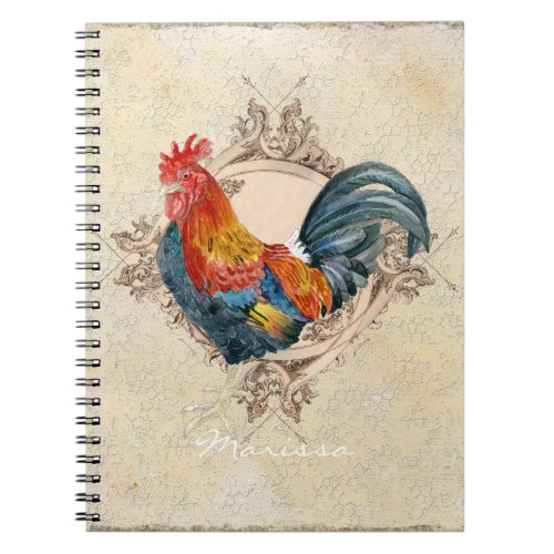 AJR_PAPER_Black_Vintage_Rooster_1bjpg Notebook