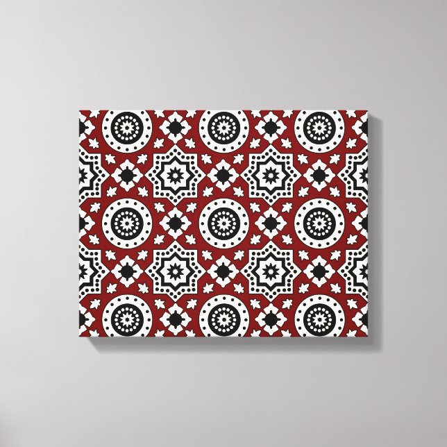 Ajrak Tribal Pattern Canvas Print (Front)