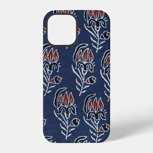 Ajrakh Pattern and block print Pattern and batik p Iphone Case (Back)