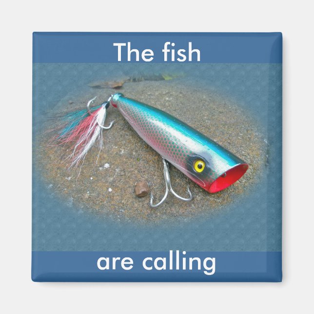 AJS Saltwater Lure Popper Blue Dragon Items Magnet (Front)