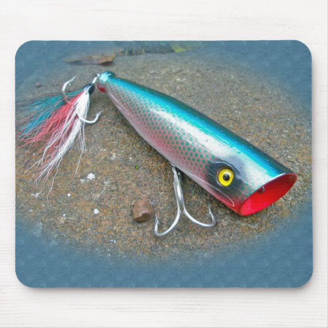 AJS Saltwater Lure Popper Blue Dragon Items Mouse Pad (Front)