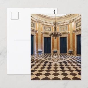 Ajuda Royal Palace. Sala dos Archeiros Hall Lisbon Postcard