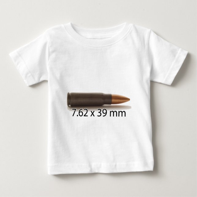 AK47 7.62 x 39mm Ammo Round Baby T-Shirt (Front)