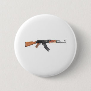 AK47 Assault rifle Pinback Button