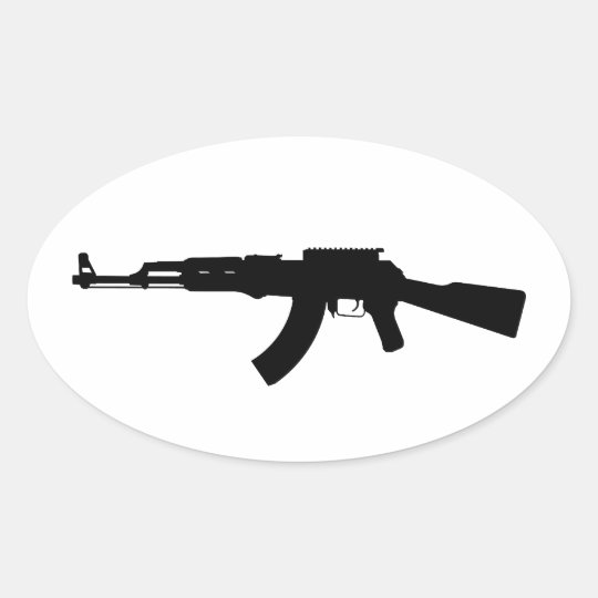 ak47 oval sticker