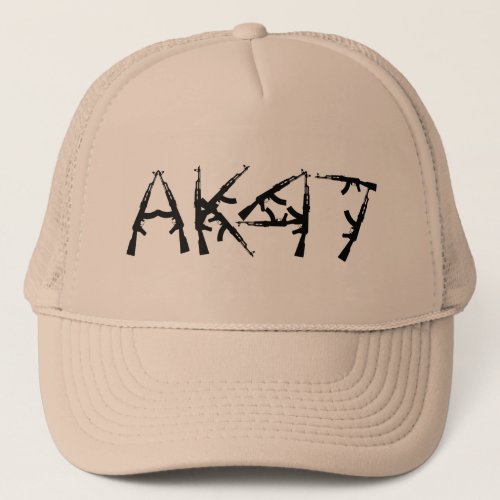 AK 47 AK_47 Rifle Marksman Gun Rifle Trucker Hat