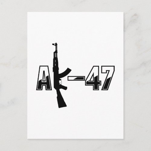 AK_47 AKM Assault Rifle Logo Postcard