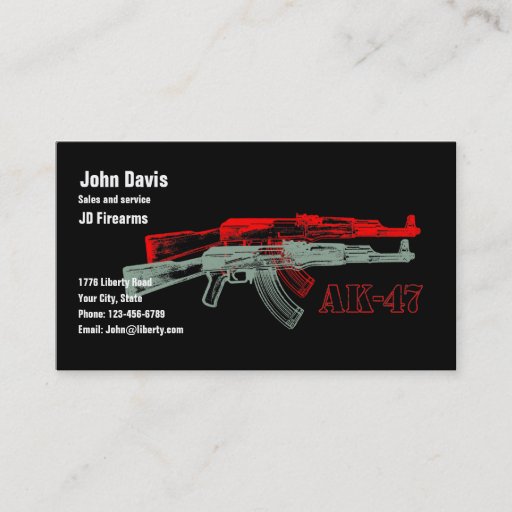 Customizable AK 47 BUSINESS CARD