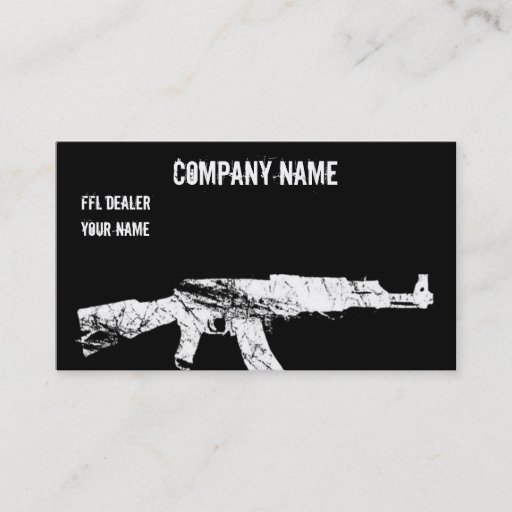Customizable ak 47 ffl business card
