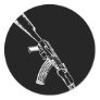AK-47  Kalashnikov AK47 Rifle Owner Classic Round Sticker