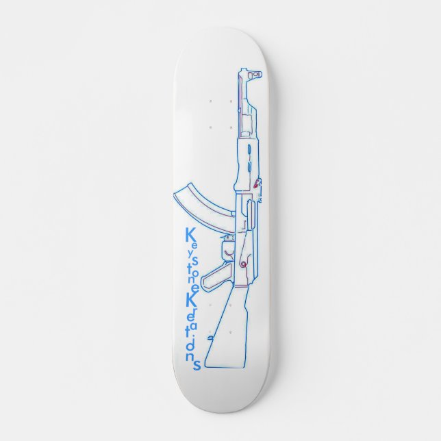 AK 47 KeystoneKreations Skateboard Deck (Front)