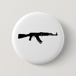 AK-47 Silhouette Button