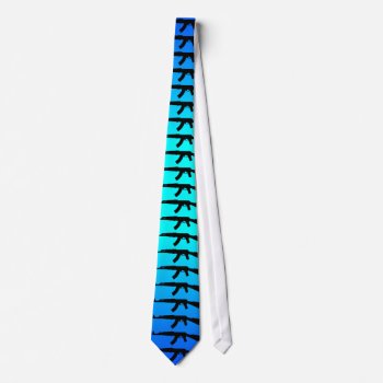 Ak-47 Silhouette Neck Tie by lucidreality at Zazzle