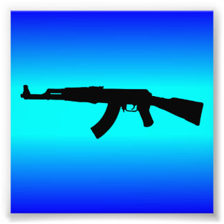 AK-47 Silhouette Photo Print