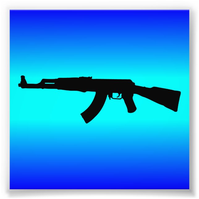 AK-47 Silhouette Photo Print (Front)