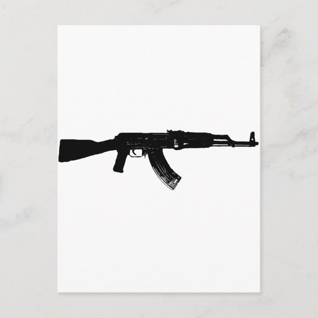 AK-47 Silhouette Postcard (Front)