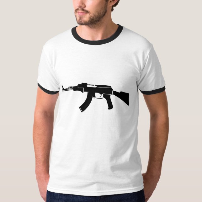 AK_47_Stencil_by_car54 T-Shirt (Front)