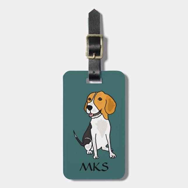 AK- Awesome Beagle Luggage Tag (Front Vertical)