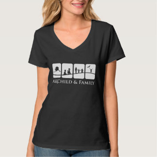 AK Child & Family Women's V-Neck Tee (Black)