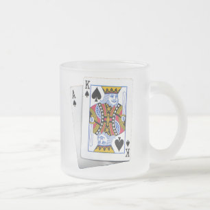 AK FROSTED GLASS COFFEE MUG