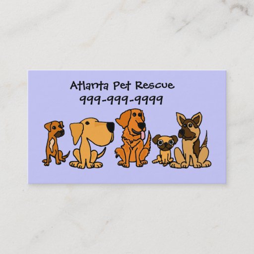 Customizable AK- Fun Puppy Dogs Cartoon Business Cards