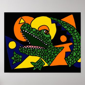 Ak- Gator Art Poster by inspirationrocks at Zazzle