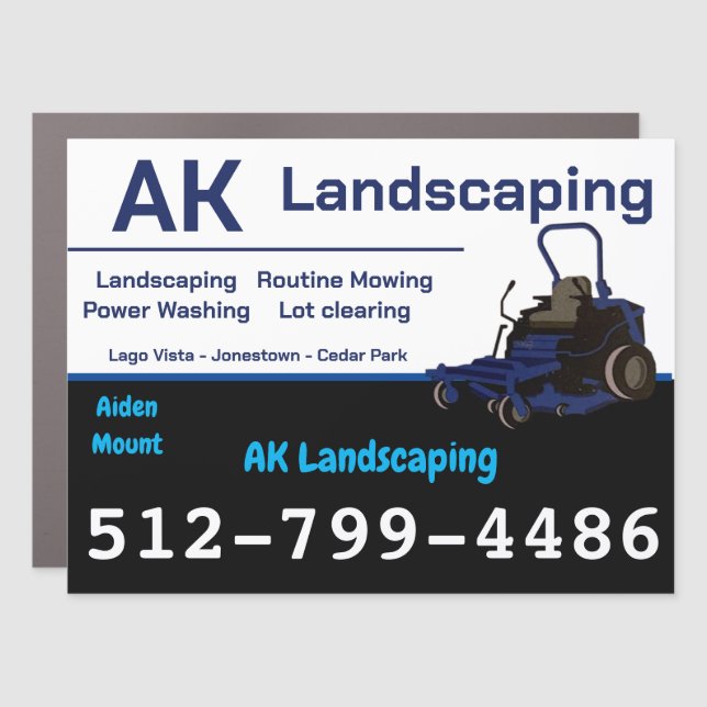 AK landscaping Car Magnet (Front)