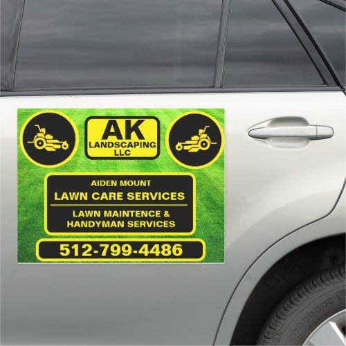 AK LANDSCAPING CAR MAGNET