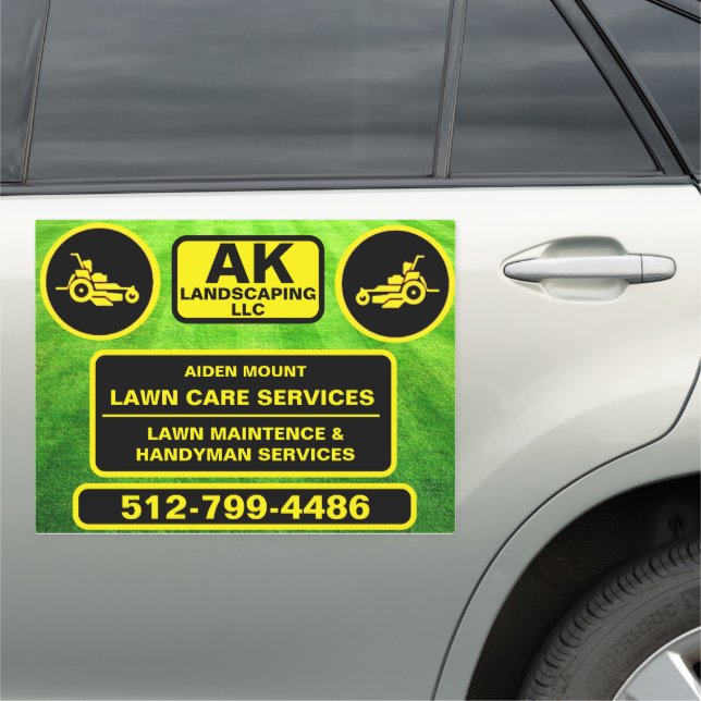 AK LANDSCAPING CAR MAGNET (In Situ)