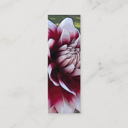 Customizable AK- Red and White Dahlia Bookmark Business cards