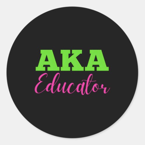 Aka Educator Classic Round Sticker