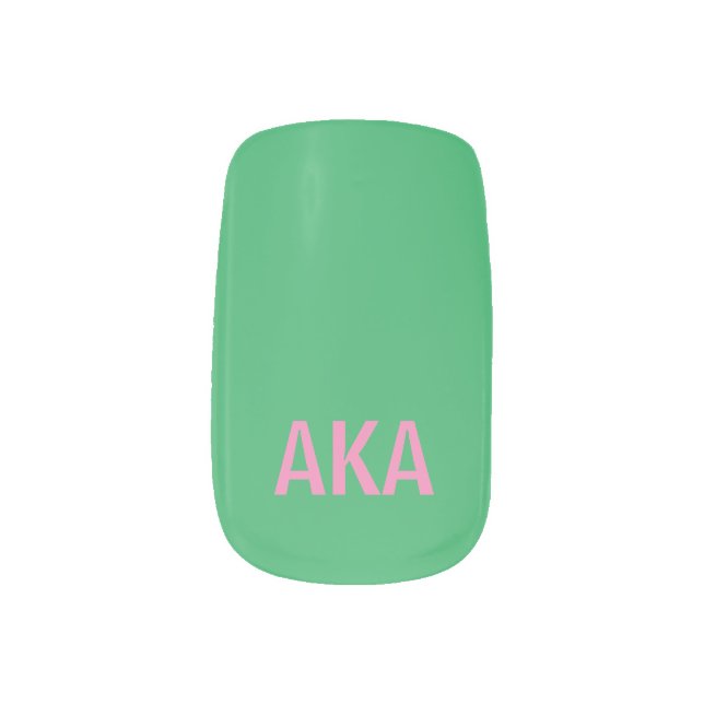 AKA Founders' Day Minx Nail Art Decals (Left Thumb)