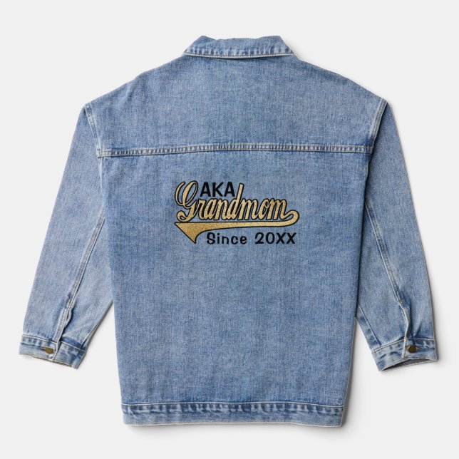 AKA Grandmom since... Denim Jacket (Back)