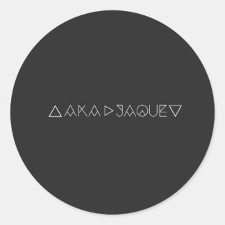 AKA JAQUE CLASSIC ROUND STICKER
