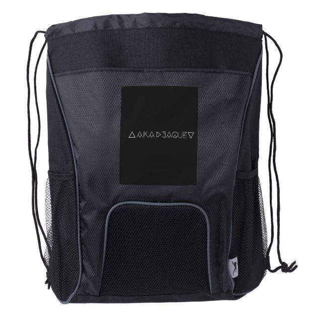 AKA JAQUE Drawstring Bag (Front)
