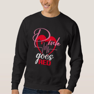 Aka Pink Goes Red For Heart Health Pretty Girl In  Sweatshirt
