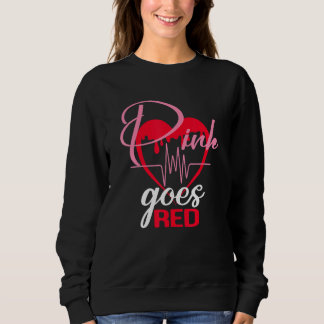 Aka Pink Goes Red For Heart Health Pretty Girl In  Sweatshirt