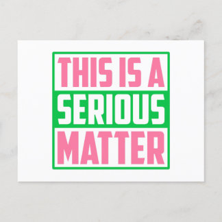 AKA This is a Serious Matter 1908 Postcard