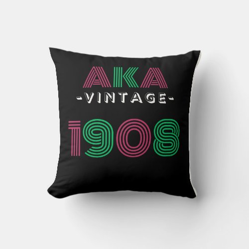 AKA Vintage  Throw Pillow
