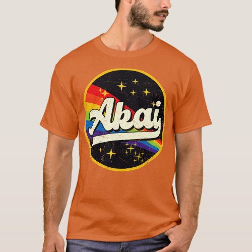 Akai Rainbow In Space Vintage GrungeStyle T_Shirt