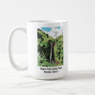 Akaka Falls Hawaii Waterfall Tropical Landscape Coffee Mug