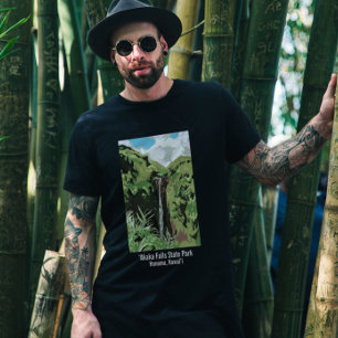 Akaka Falls Hawaii Waterfall Tropical Landscape T-Shirt