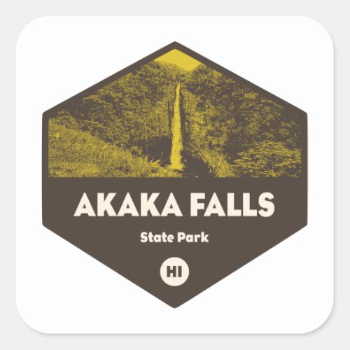 Akaka Falls State Park Hawaii Square Sticker