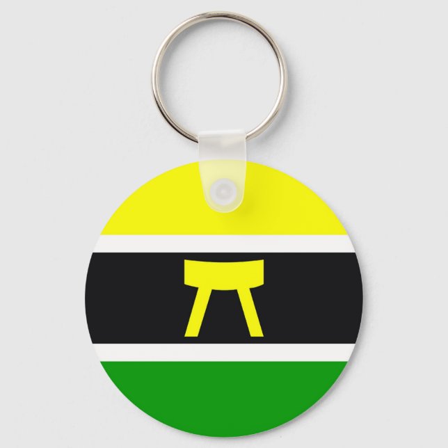 Akan people ethnic flag ghana kwa ivory coast keychain (Front)