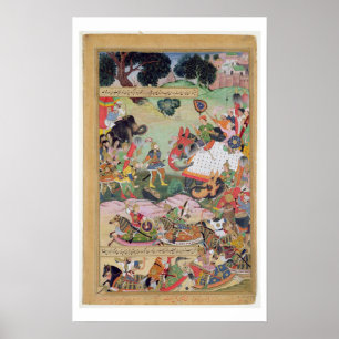 Akbar receiving the drums and standards captured f poster