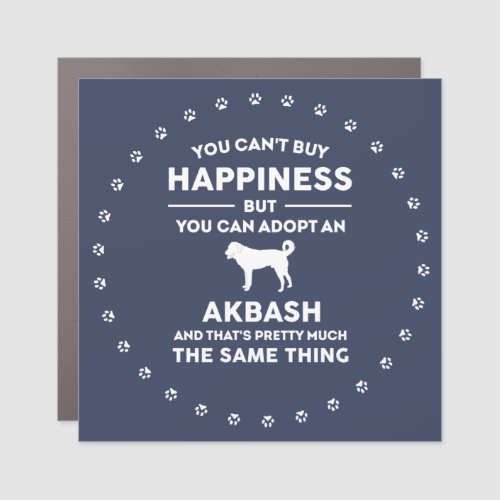 Akbash dog breed adoption happiness car magnet