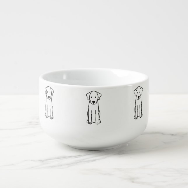 Akbash Dog Cartoon Soup Mug (Front)