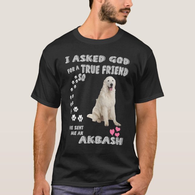 Akbash Dog Mom Dad, Coban Kopegi Puppy , Cute Akba T-Shirt (Front)