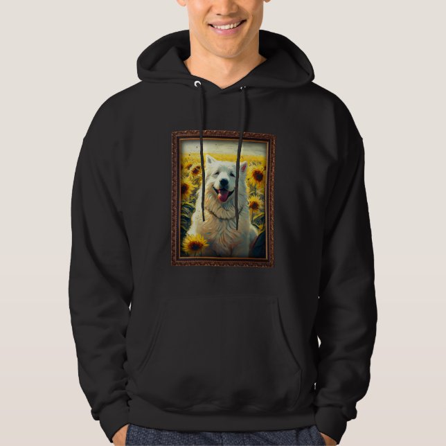 Akbash Painting Sunflower Flower Mom Women Floral Hoodie (Front)