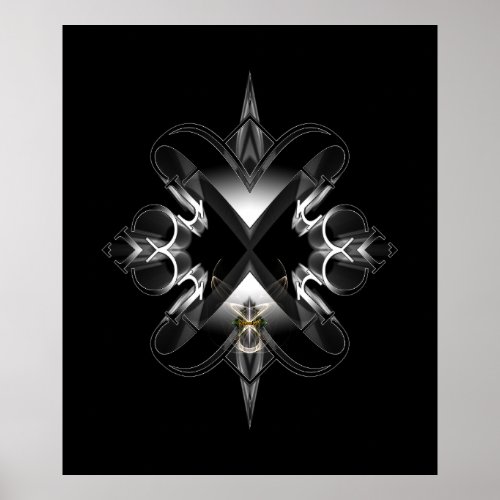 Akcenought Emblem On Black by Xzendor7 Poster
